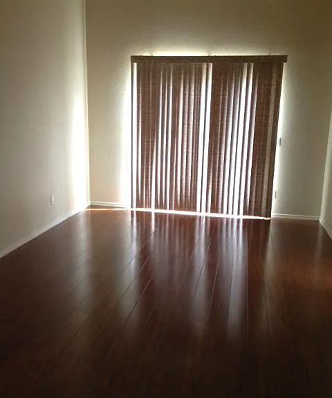 Master bedroom with sliding doors to back yard