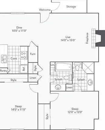 B3 Two Bedroom B3 Two Bedroom