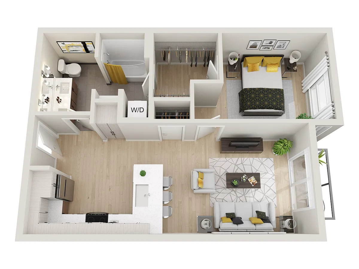 Floor plan 1x1 M - MFTE