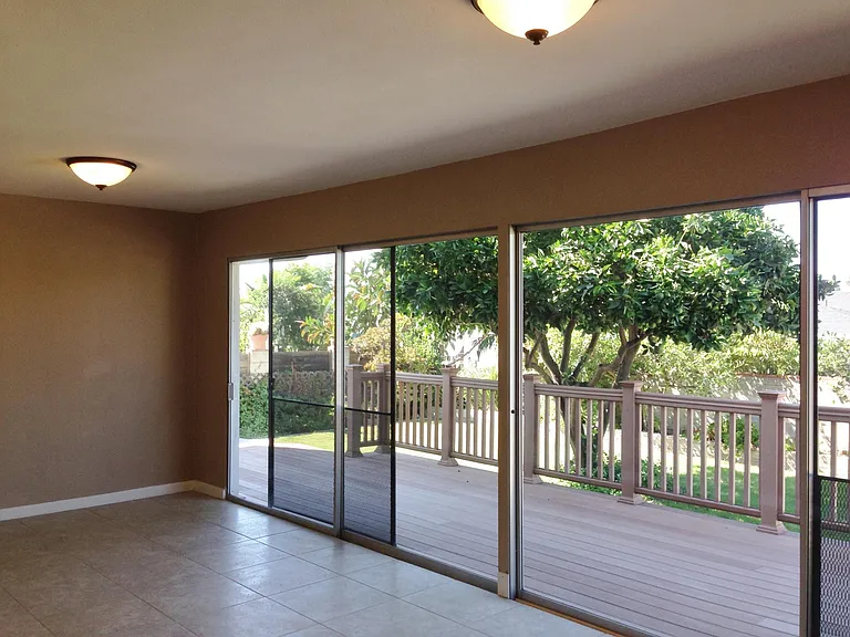 Downstairs Sunroom and Downstairs Deck