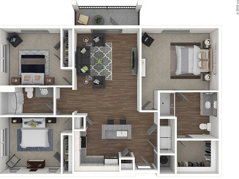 Three bedroom apartment in Charlotte, North Carolina. Three bedroom apartment in Charlotte, North Carolina.