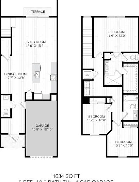 Bedroom 2 and 3 can be swapped if you prefer one over the other.