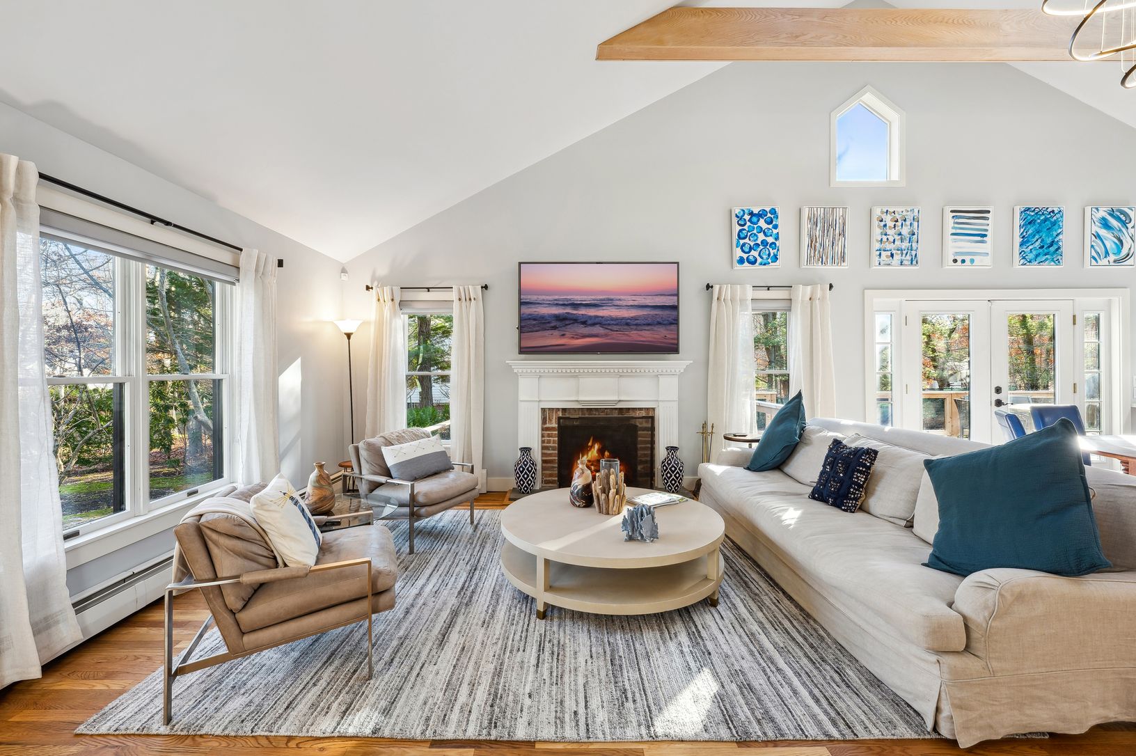  Wood burning fireplace