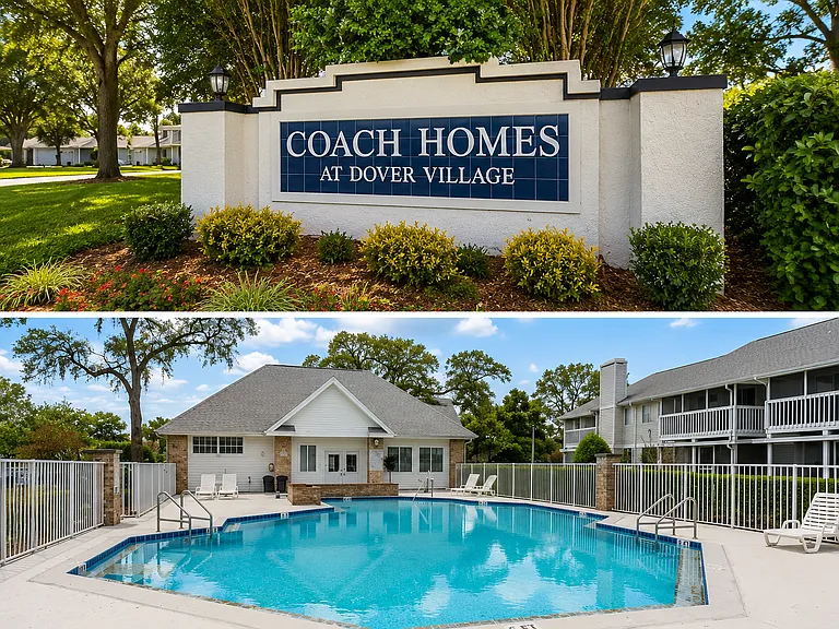 Community swimming pool just steps away from the residence.