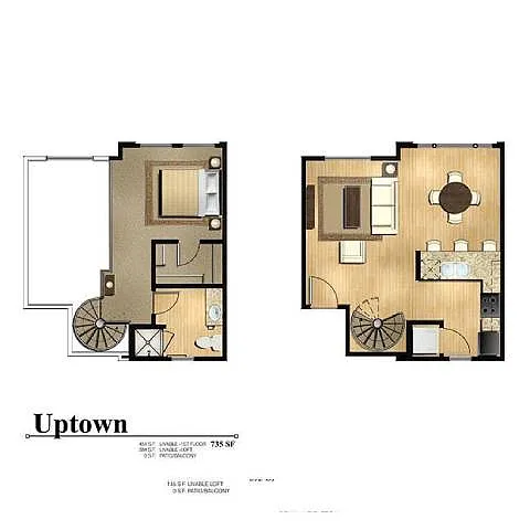 Floor plan Uptown Loft