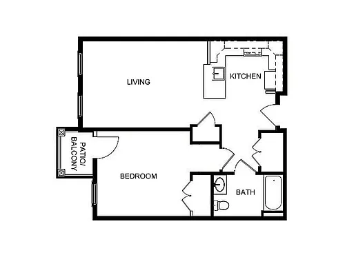 Floor plan 1 Bedroom
