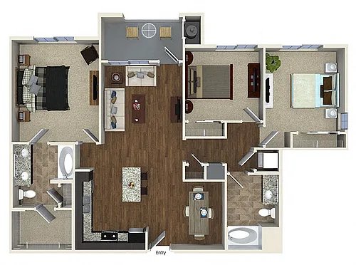 Floor plan C1 3X2
