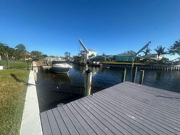 the dock at the back