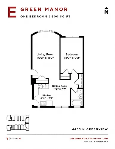 Floor plan One Bedroom
