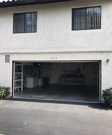 Full-size 2 car garage with laundry