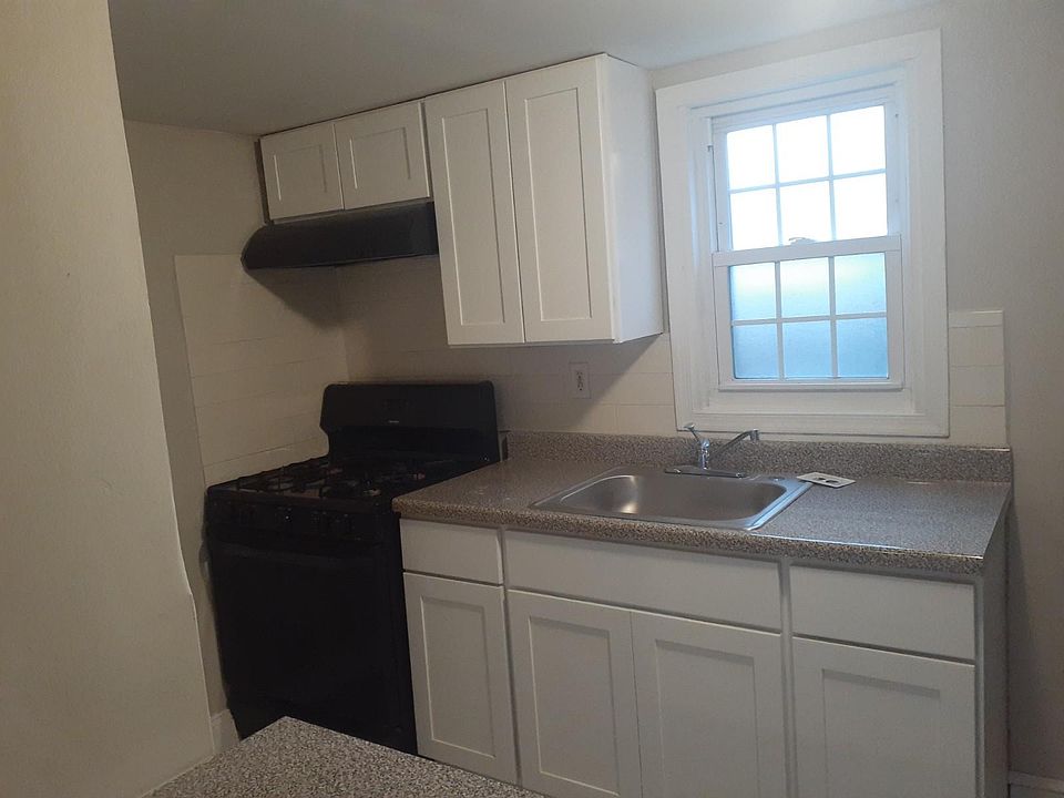 Kitchen viewed through pass through