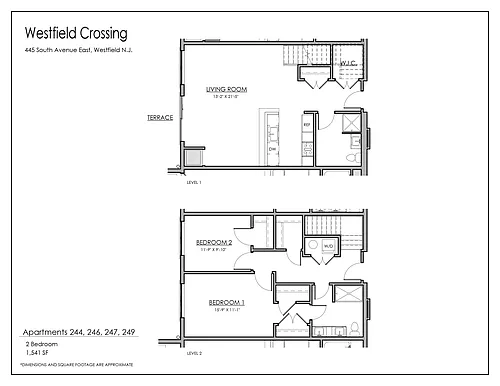 Floor plan Duplex - 2 Bed 2 Bath