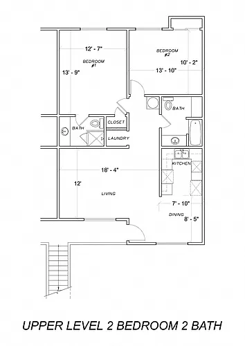 Floor plan 2B 2B Upstairs