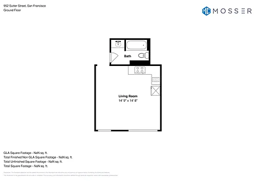 Floor plan Studio E - Plan 14