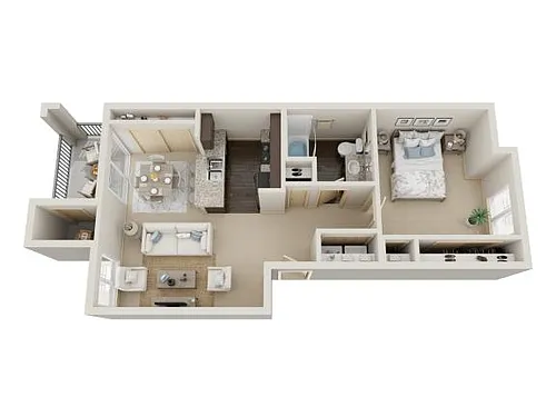 Floor plan 1X1 C