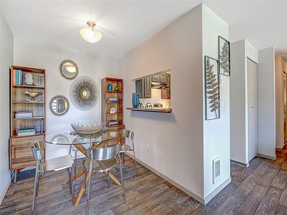 Separate dining spaces