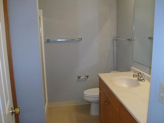 Hall bath with under the sink cabinet space