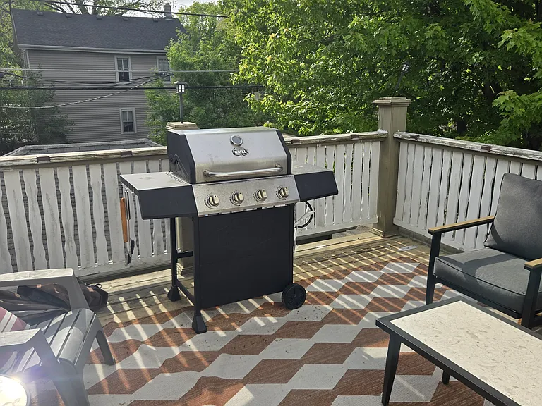 Large Back Porch-room for chairs, grill and much more-secure and private