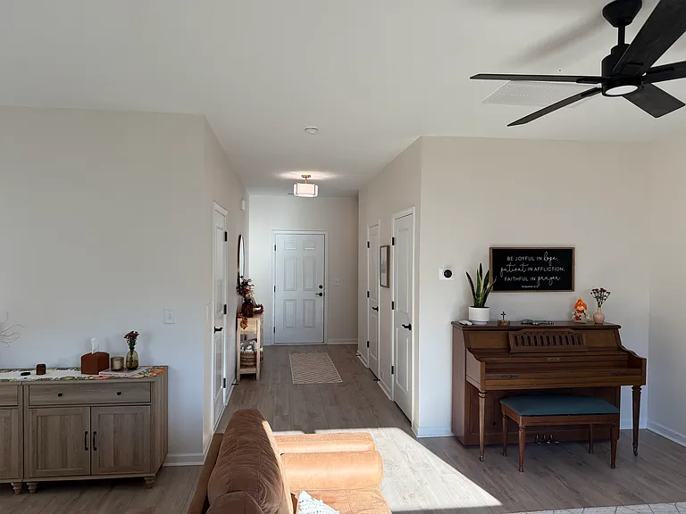 view of front entryway from the living room