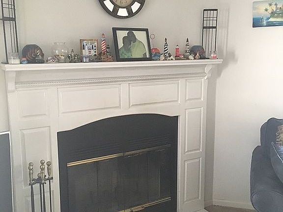 Corner working fireplace