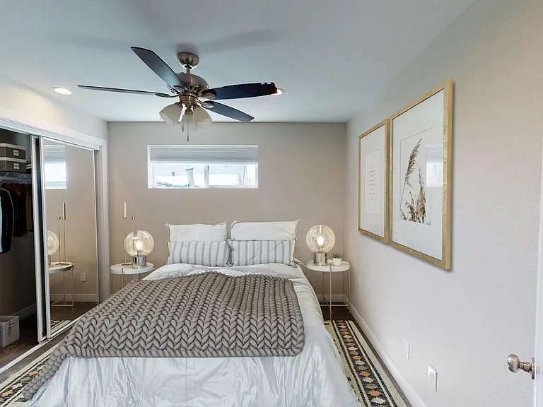 Bedroom 5. This image shows a virtually furnished space. Bedrooms come unfurnished.