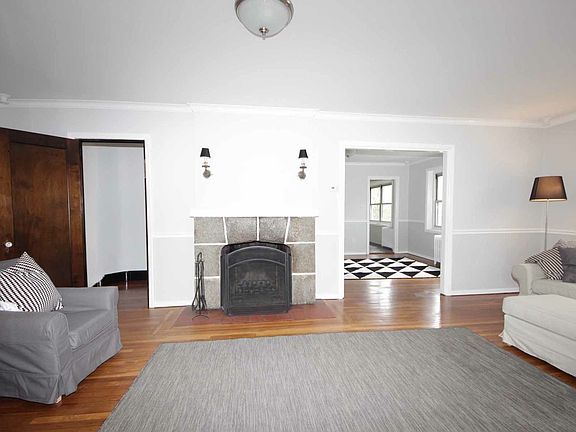 Living room with fireplace