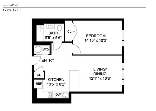 Floor plan 1Bed