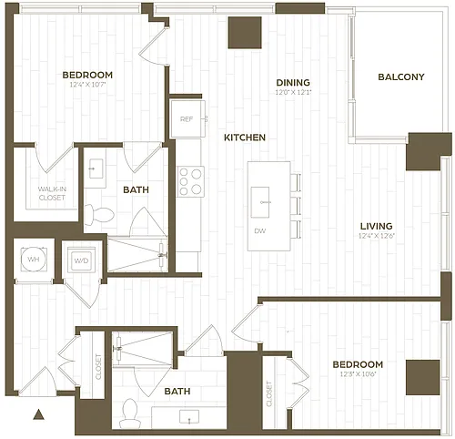 Floor plan 2A(A)