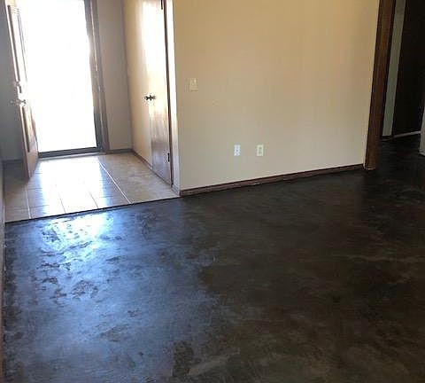 Living room showing front door