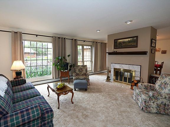 Formal Living with Double Sided Fireplace