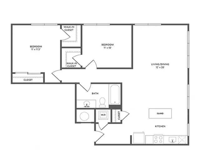 Floor plan B04 - Two Bedroom
