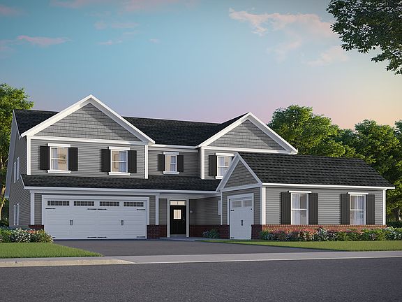 Elevation 2 of the Winthrop a home design at Lakeside at Trappe by Brookfield Residential