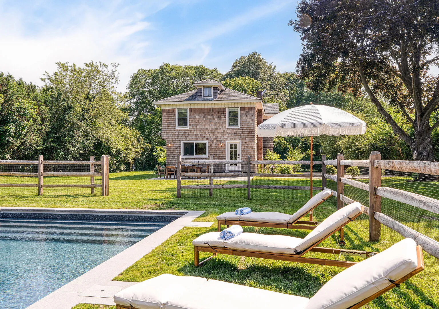 Newly Renovated Peconic Retreat w Pool & Beautiful Grounds — Photo 1