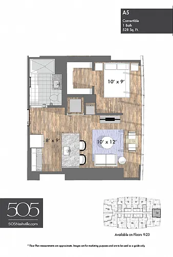 Floor plan 505 Studio Stack 03