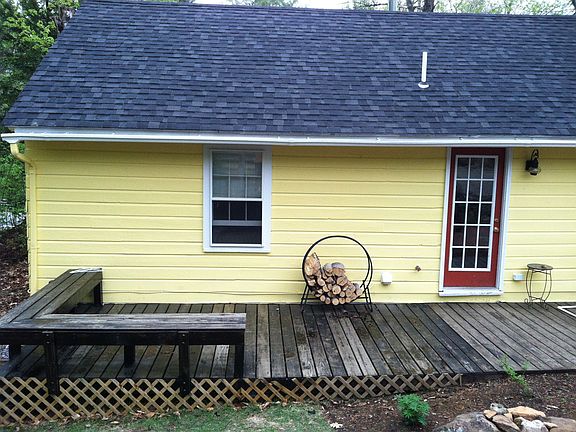 deck with main entrance 