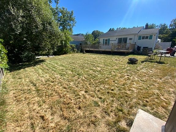 Huge, fenced in back yard.