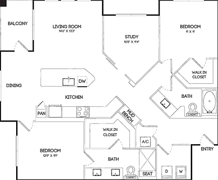 B4 | 2x2 | 1323 sf B4 | 2x2 | 1323 sf