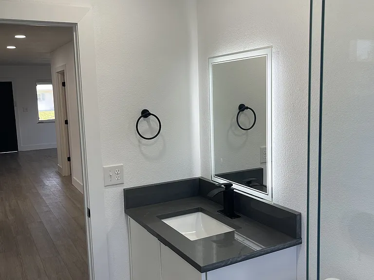 Main bathroom inside the shower room.