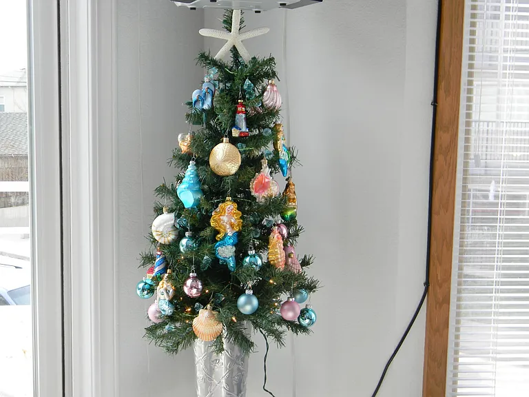 The Santa Cruz Sea Angel Christmas Decor is enchanting w/Coastal Christmas Tree and more..