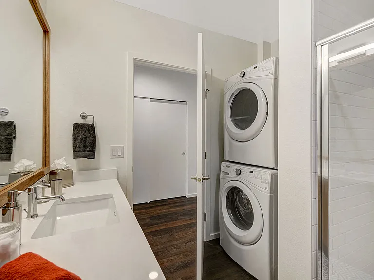 All homes come equipped with a washer and dryer