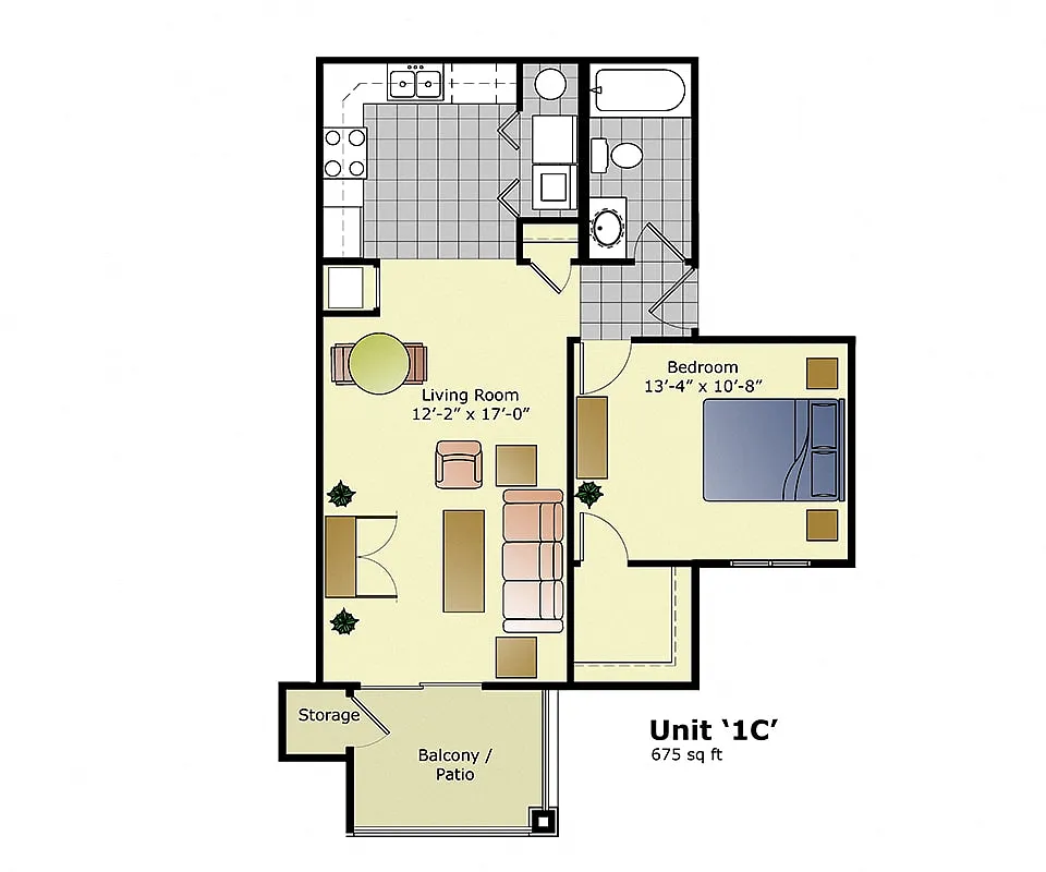 Floor plan 1C