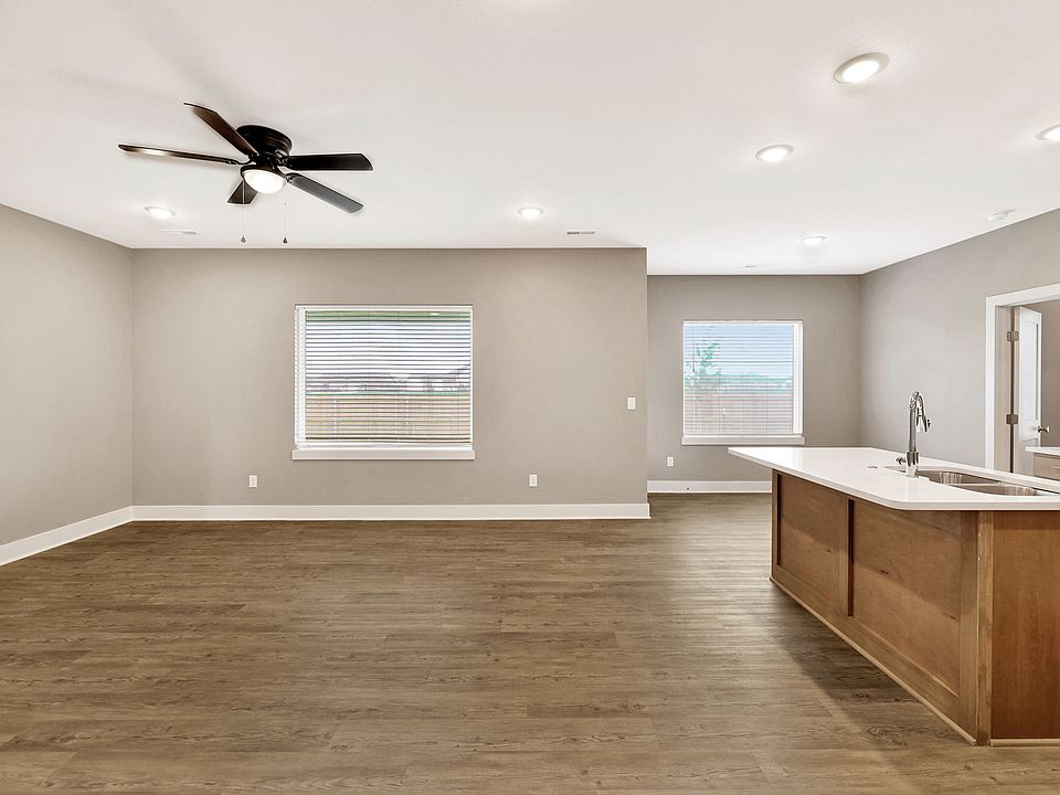 Living room and dining area
