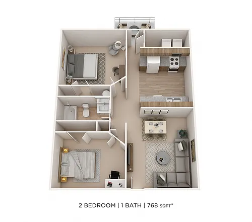 Floor plan Two Bedroom