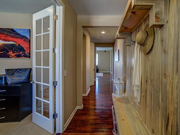 Entry with custom wood accents