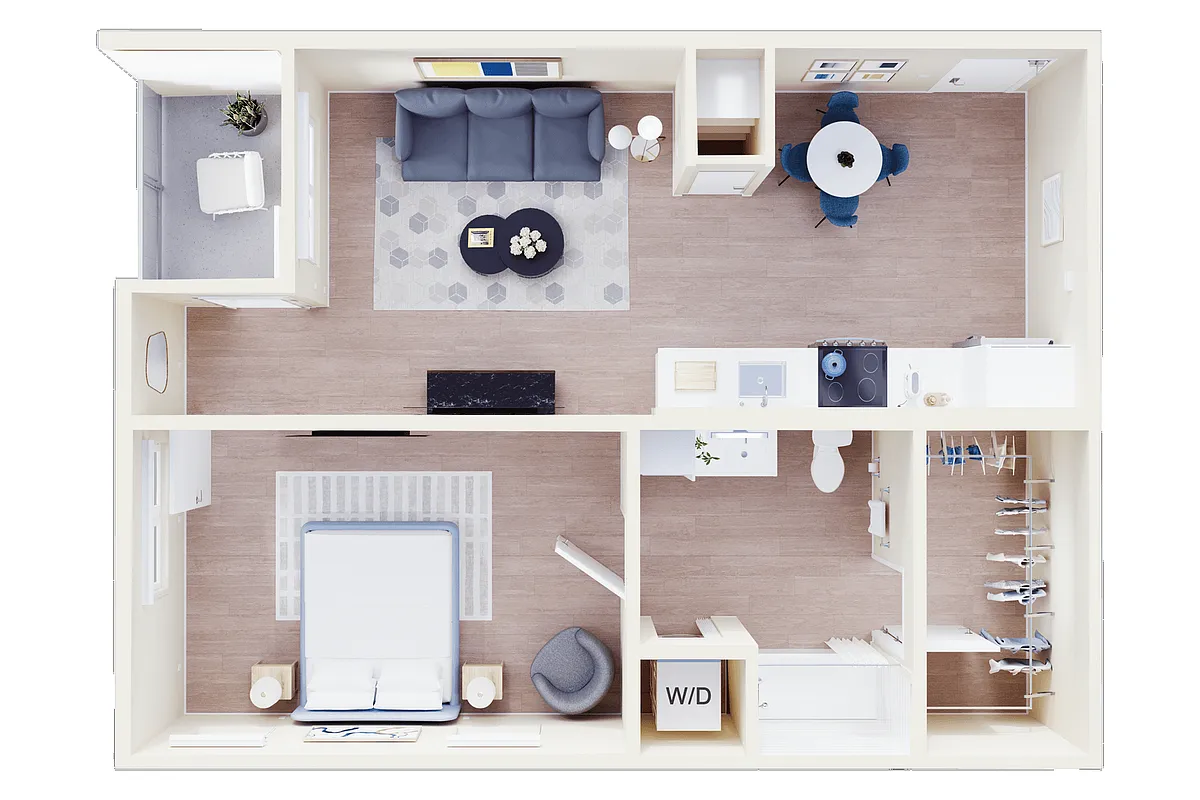 Floor plan 1 Bedroom A3