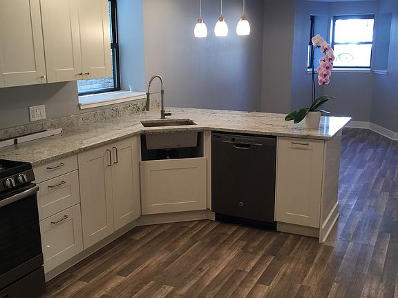 Kitchen looking into living area