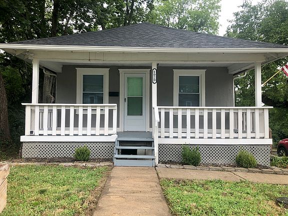 Covered front porch & front door