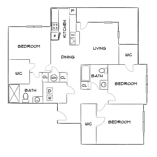 Floor plan Design 3B20