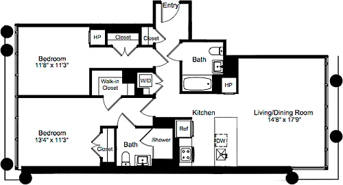 Floor plan Two Bedroom O 8