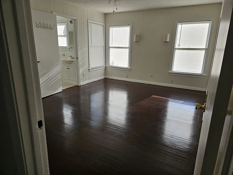 Master suite with bath and his and her closet